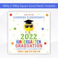 graduation ceremony social media template sign flyer set
